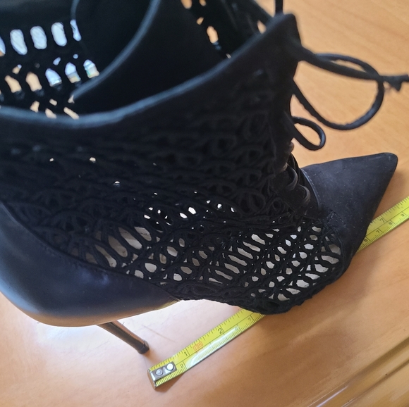 Schutz Black Booties Size 7.5 - Picture 6 of 8